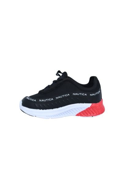 Tenis Nautica Kids Sevier Toddler/Black/White/Red