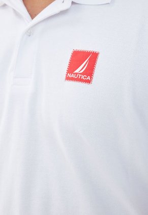 Polo Blanco-Rojo Nautica