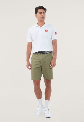 Polo Blanco-Rojo Nautica