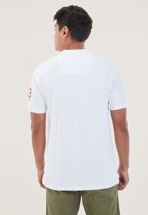 Polo Blanco-Rojo Nautica