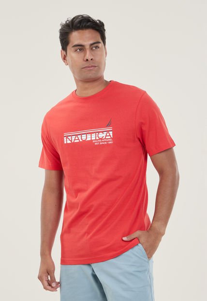 Camiseta Rojo-Azul-Blanco Nautica