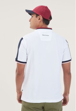 Polo Blanco-Azul-Vinotinto Nautica