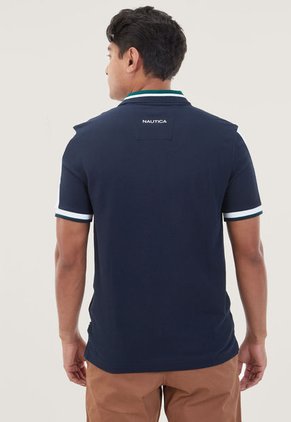 Polo Azul-Blanco-Verde Nautica