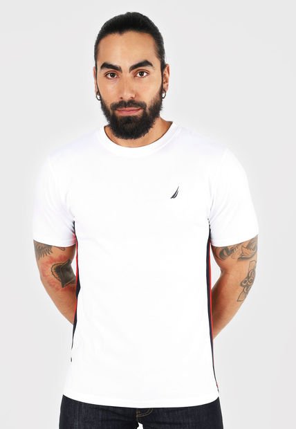 Camiseta Blanco-Azul-Rojo Nautica