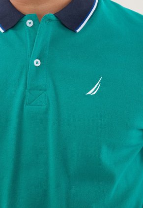 Polo Verde-Azul-Blanco Nautica