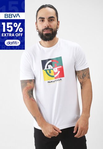 Camiseta Blanco-Verde-Amarillo-Rojo NAUTICA Nautica