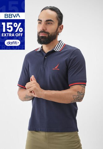 Polo Azul-Rojo-Blanco NAUTICA Nautica