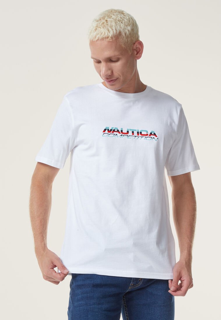 Camisetas Gráficas Con Logotipo De Yate De Fabricación Sostenible De Nautica Para Hombre En Color Negro Dijxq1120