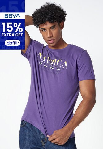 Camiseta Violeta-Blanco-Amarillo Nautica Nautica