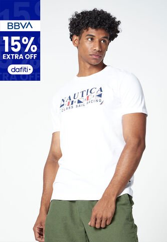 Camiseta Blanco-Azul-Rojo Nautica Nautica