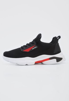 Tenis Lifestyle Negro-Blanco-Rojo Nautica Armas