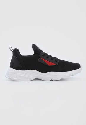 Tenis Lifestyle Negro-Blanco-Rojo Nautica Armas