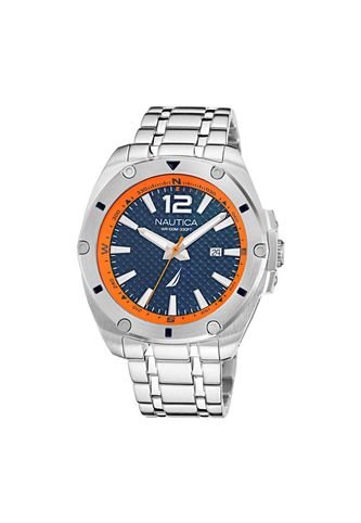 Reloj Para Hombre Nautica Tin Can Bay Naptcs220 Plateado Nautica