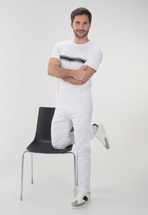 Camiseta Blanco-Azul Navy NAUTICA