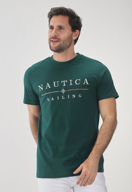 Camiseta Verde-Dorado-Naranja NAUTICA