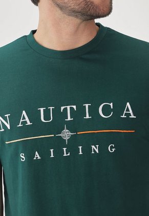 Camiseta Verde-Dorado-Naranja NAUTICA