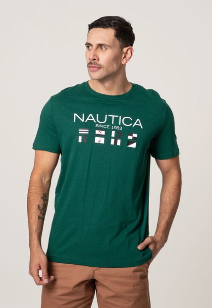 Camiseta Verde-Blanco-Azul Nautica