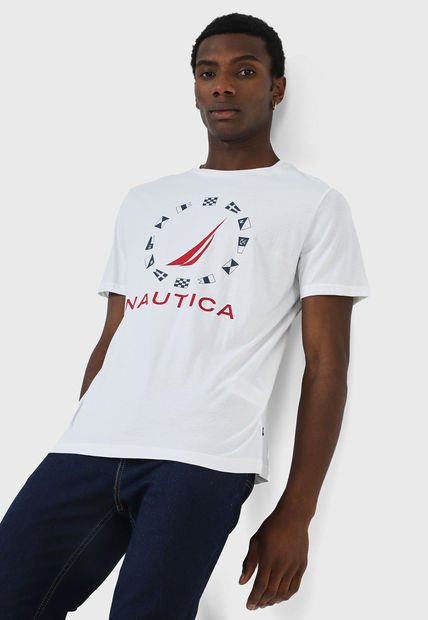 Camiseta Blanco-Rojo-Azul Nautica