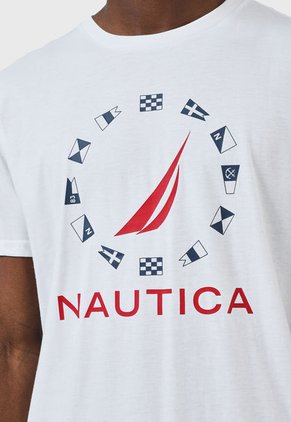 Camiseta Blanco-Rojo-Azul Nautica