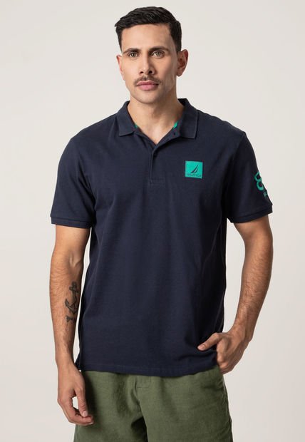 Polo Azul Navy-Turquesa Nautica
