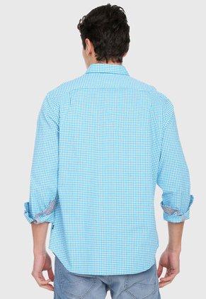 Camisa Azul-Blanco Nautica