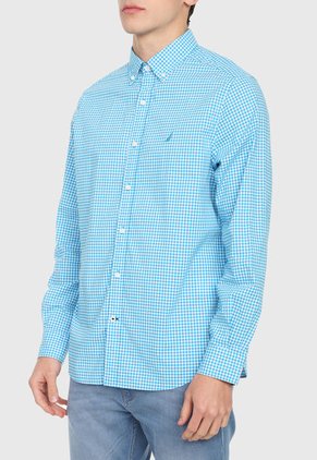 Camisa Azul-Blanco Nautica