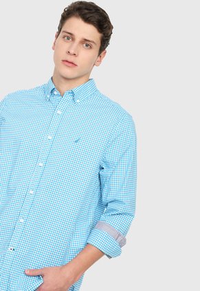 Camisa Azul-Blanco Nautica