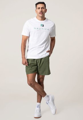 Camiseta Blanco-Verde-Azul Nautica