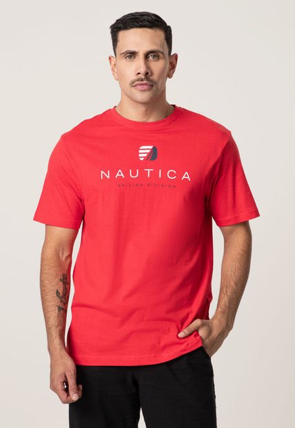 Camiseta Rojo-Azul Navy-Blanco Nautica
