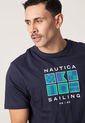 Camiseta Azul Navy-Blanco-Verde Nautica de Nautica
