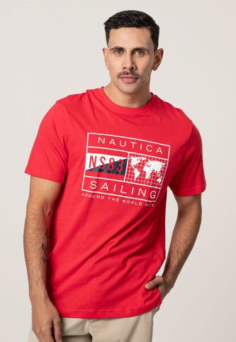 Camiseta Rojo-Blanco-Azul Navy Nautica Nautica