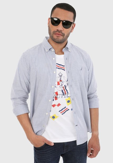 Camisa Azul Nautica
