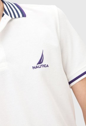 Camiseta Blanco-Azul Navy NAUTICA