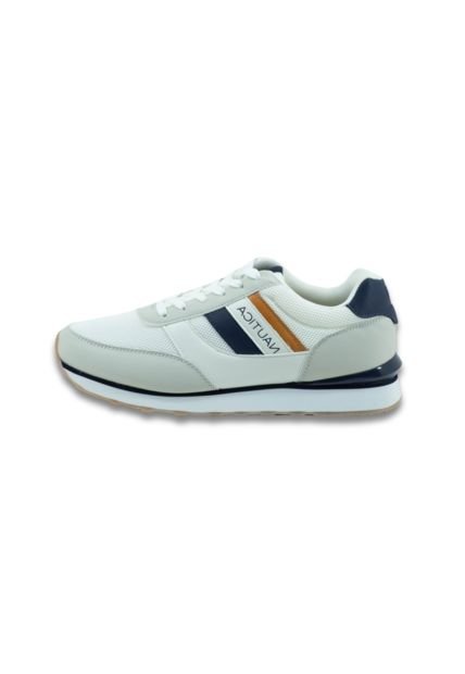 Tenis Nautica Qutfall 3 White/Navy/Mustard