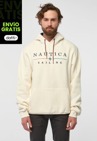 Hoodie Marfil-Azul-Naranja NAUTICA Nautica