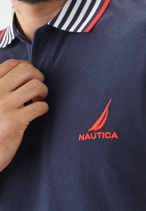 Polo Azul-Rojo-Blanco NAUTICA