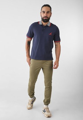 Polo Azul-Rojo-Blanco NAUTICA