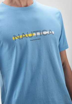 Camiseta Azul Claro-Amarillo-Blanco NAUTICA