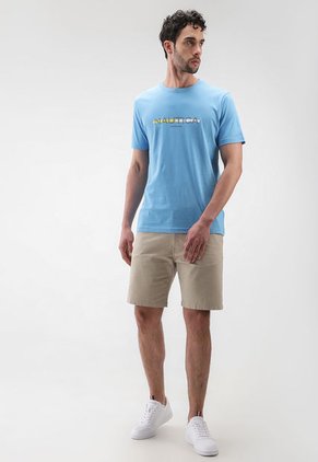 Camiseta Azul Claro-Amarillo-Blanco NAUTICA