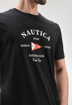 Camiseta Negro-Blanco-Naranja NAUTICA