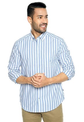 Camisa Azul-Blanco Nautica