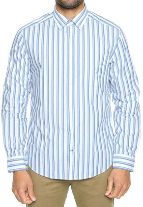 Camisa Azul-Blanco Nautica