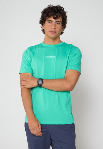 Camiseta Verde Menta-Multicolor Nautica Nautica