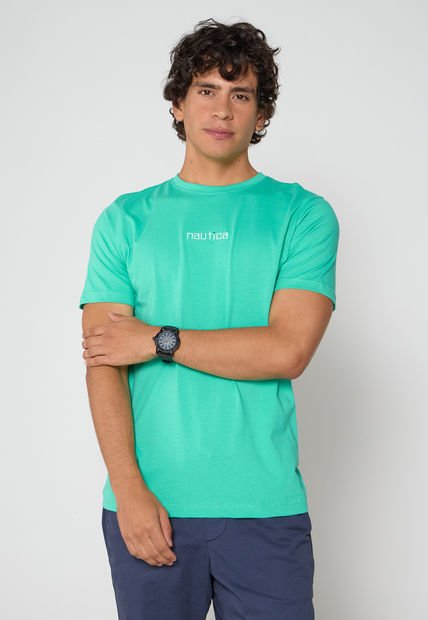 Camiseta Verde Menta-Multicolor Nautica