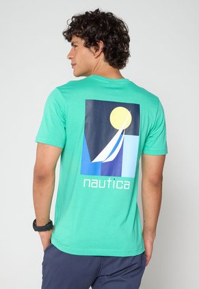 Camiseta Verde Menta-Multicolor Nautica