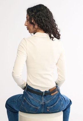 Polo Manga Larga NAUTICA Beige