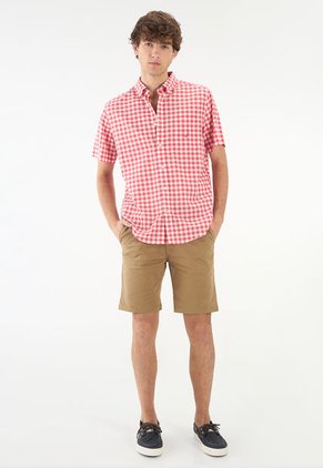 Camisa Rojo-Blanco Nautica