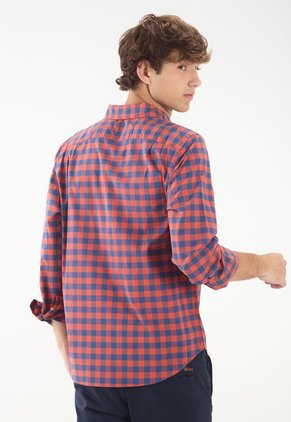 Camisa Rojo-Azul Nautica