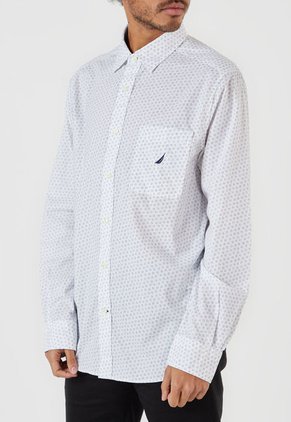 Camisa Blanco-Azul Nautica