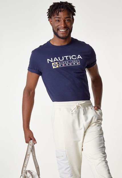 Camiseta Azul Navy-Blanco Nautica